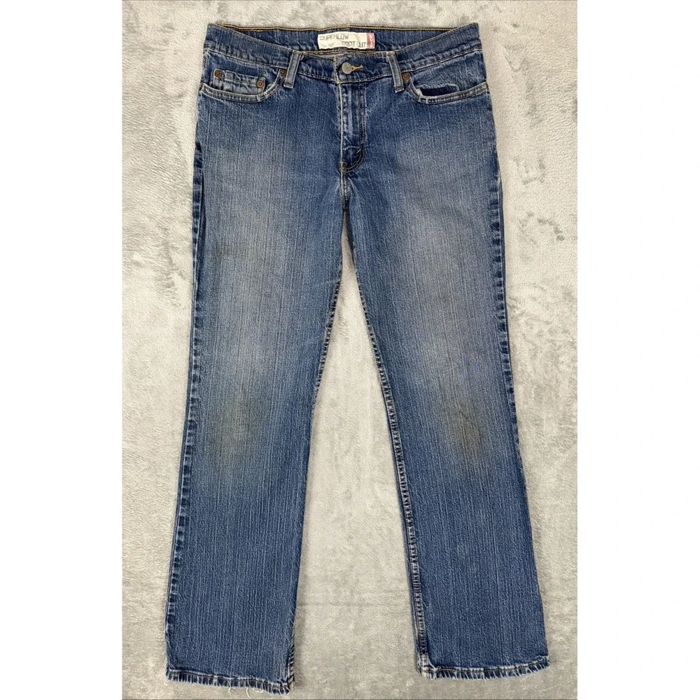 Vtg Levis 518 Super low Bootcut‎ jeans womens 11M blue 32x30 Y2K stretch cowgirl